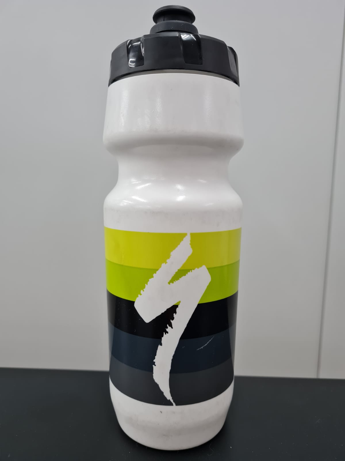 Specialized - Big Mouth 2nd Generation Bottle White/Black/Hyper Green Stripes Logo 24oz