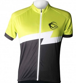 Lizzard Hoit Men's Full Zip Cycling Shirt - Lime / Charcoal