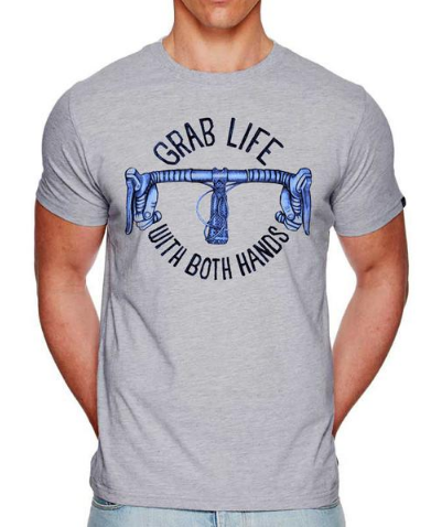Cycology Men's "Grab Life" Short Sleeve T-Shirt - Grey