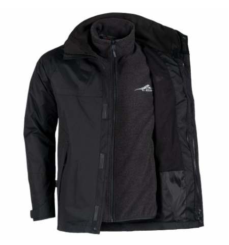First Ascent Men's Discovery 3-In-1 Jacket Black