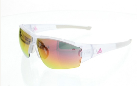 EYE EYE HALFRIM - EXTRA SMALL CRYSTAL MATT FRAME WITH PURPLE MIRROR LENSES