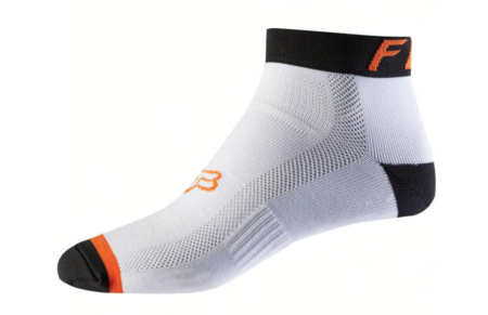 Fox 4" Trail Socks White/Orange
