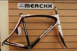 Eddy Merckx Premium Sloping Frame Only Red/White - Size 42