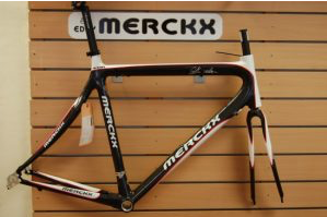 Eddy Merckx SXM Carbon Sloping Frame Only White/Red - Size 47