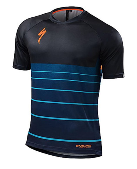 Specialized - Enduro Comp Jersey Short Sleeve Navy/Gold Orange - Size M