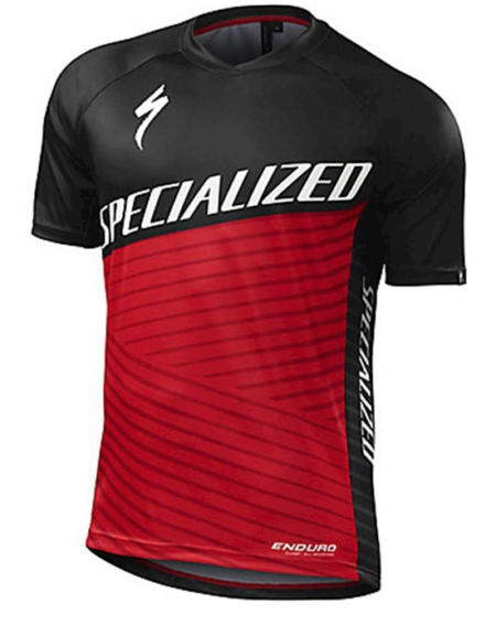 Specialized - Enduro Grom Comp Short Sleeve Jersey Youth Black/Red - Size M