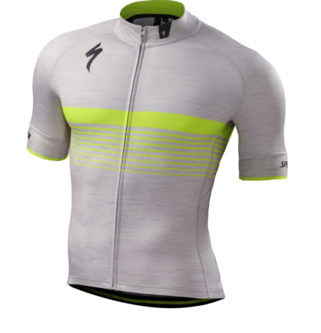 Specialized - SL Expert Jersey Short Light Grey Heather/Neon Yellow - Size S